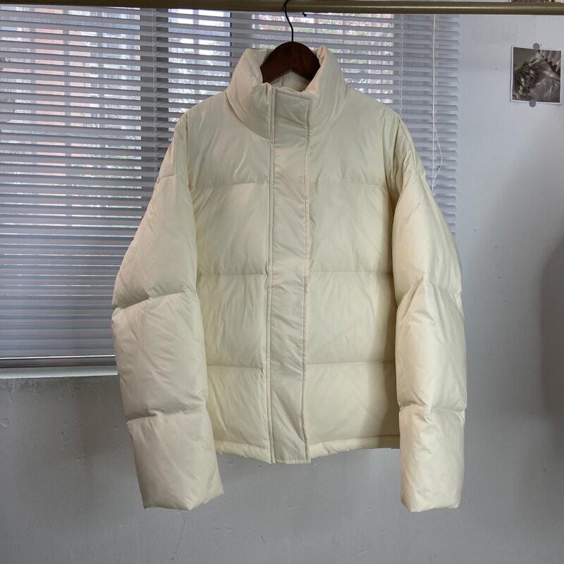따뜻한 스노우 스탠드 칼라 짧은 다운 코트 및 재킷 여성용, 두꺼운 고품질, 빵 오리털 외투, 겨울