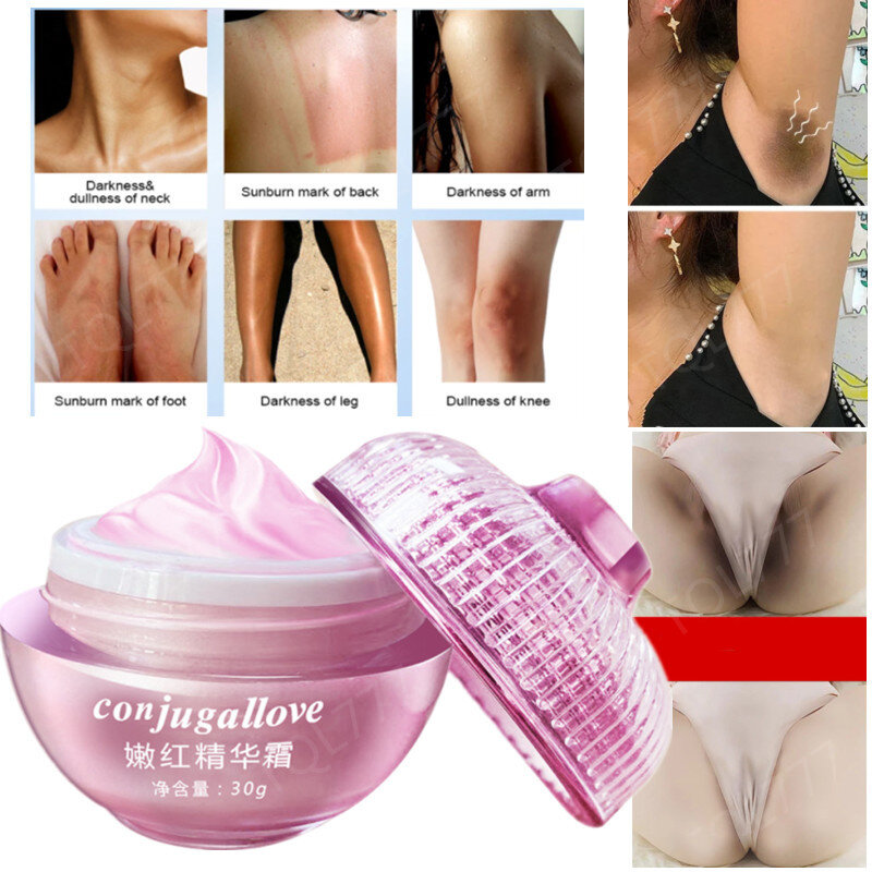 Women's Private Parts Vagina Powder Whitening Cream Armpit Buttocks Moisturizing Brightening Remove Melanin Tender Red Pigment