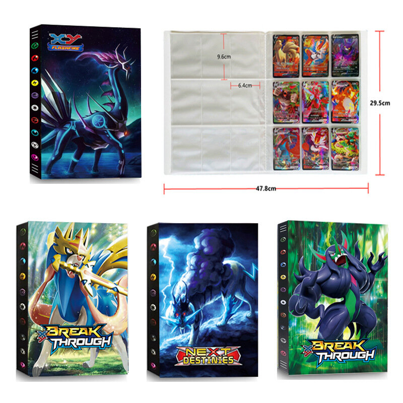 432 pçs pokemon pikachu cartões álbum livro jogos charizard versão a laser anime brinquedos pacote coleção folheto crianças presentes para crianças