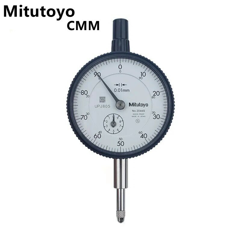 Indicador de Dial Mitutoyo CMM 2046S, indicador de Dial de 0,01mm X 10mm, 0-100, parte trasera de orejeta, serie 2, mesa de palanca de vástago de 8mm