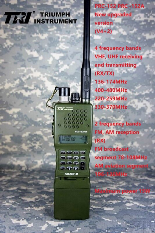 Radio FM de mano multibanda, TAC-SKY TS, 15W, alta potencia, triinstrumento, nueva actualización, PRC-152 (multibanda)