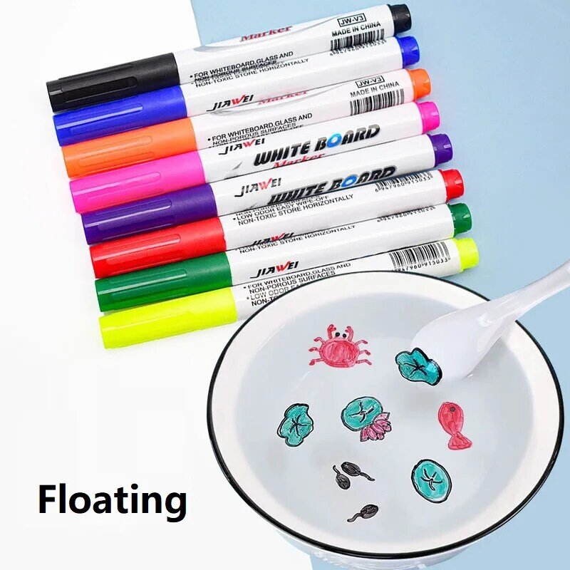 Pintura 3d mágica caneta apagável água flutuante marca caneta marcadores de quadro branco doodle caneta para crianças aprendendo pintura ferramenta brinquedos