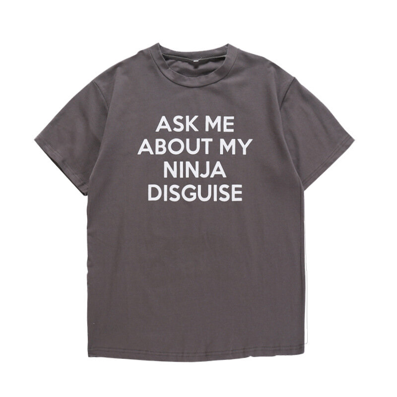 Wontive Vraag Me Over Mijn Ninja Vermomming T-shirts Tees Ouder-kind Interactie Game Tops Voor Mannen Tshirt Jongen Shirts kleding Kid