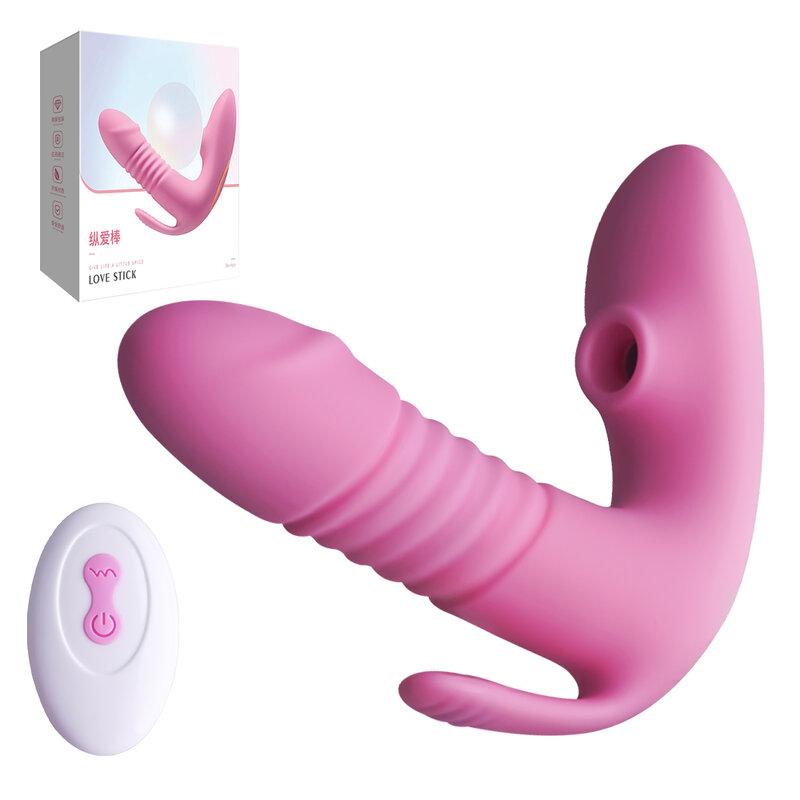 Vibratore Dildo in Silicone riscaldante per le donne indossare massaggio punto G succhiare vibrazione stimolatore clitoride giocattoli del sesso per masturbatore femminile