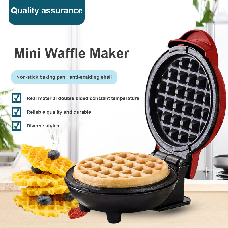 Nova máquina de fazer waffle elétrica Pan Cake Maker Máquinas de waffle de café da manhã Assadeira elétrica portátil plug-in doméstica