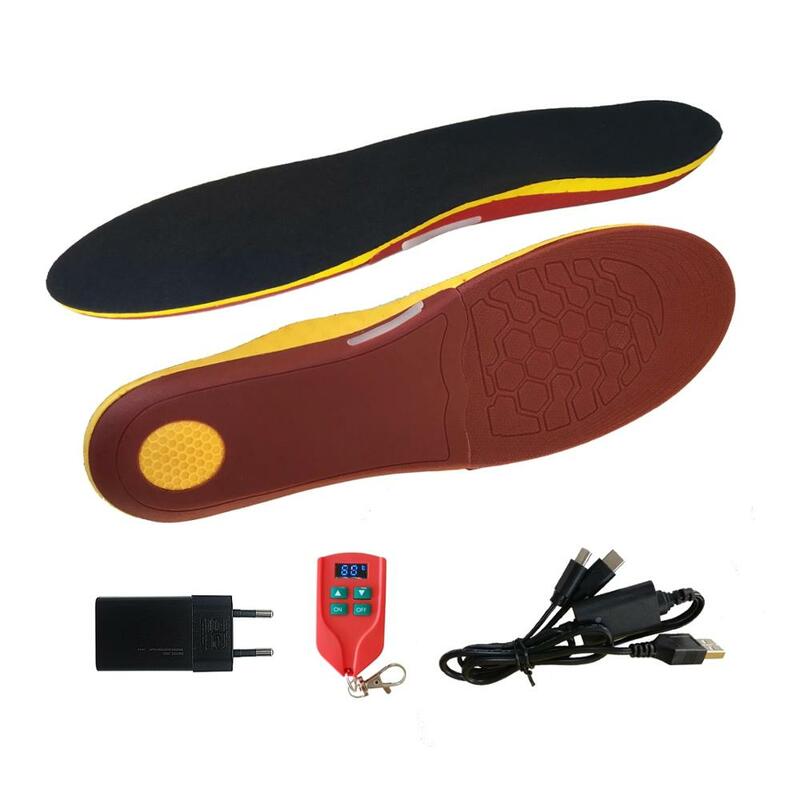 Electrically Heated Insoles Rechargeable Winter Warm Heating Insoles Sport Shoes Mats Sneaker Insoles Foot Warm Pads for Skiing