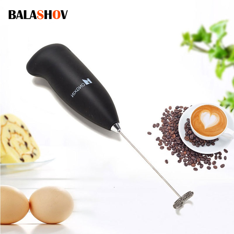 Batteur à œufs électrique, Mini mousseur à lait, machine à café Portable, mélangeur à main, fouet, outils pour chocolat et Cappuccino
