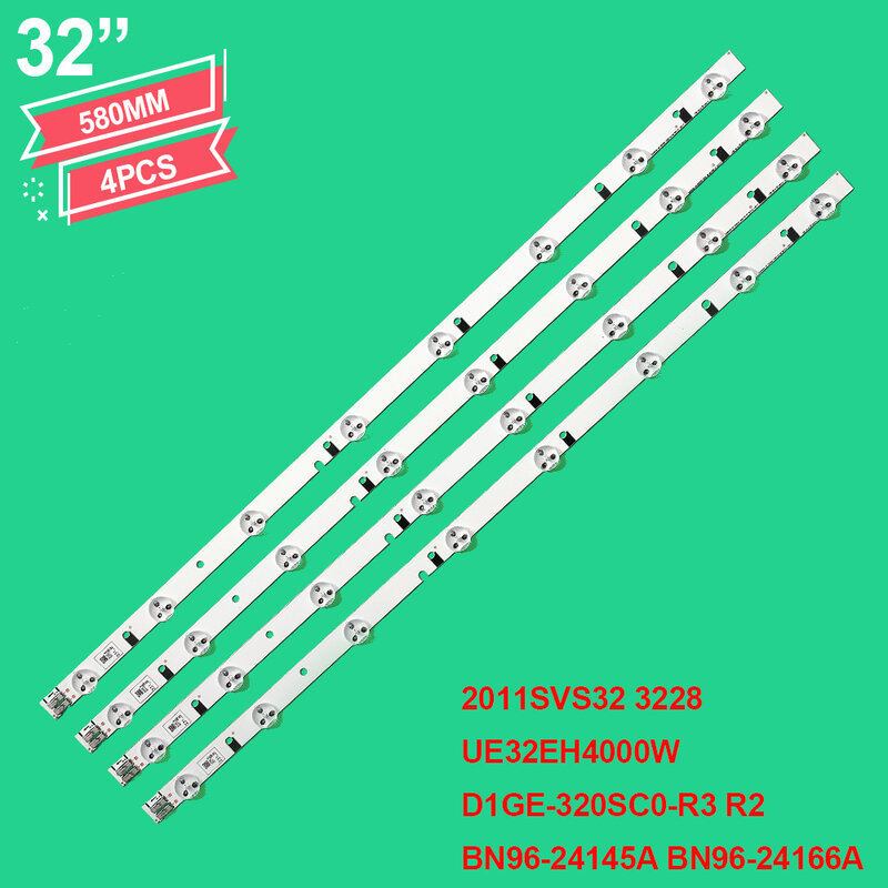 New  8LEDs LED stirp for samsung UE32EH4000W D1GE-320SC0-R3 R2 BN96-24145A BN96-24166A 32H-3535LED-32EA SLED 2011SVS32 3228