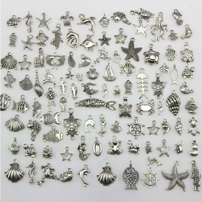 Tampas de tampas de miçangas com cor banhada a prata tibetana 150 para fazer joias e colar 4-15mm