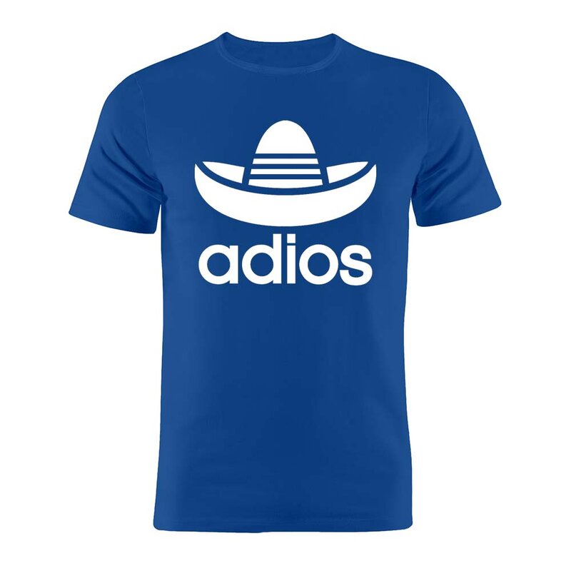 T-Shirt da uomo estiva divertente maglietta Adios3DT t-Shirt oversize con stampa multicolore in bianco e nero
