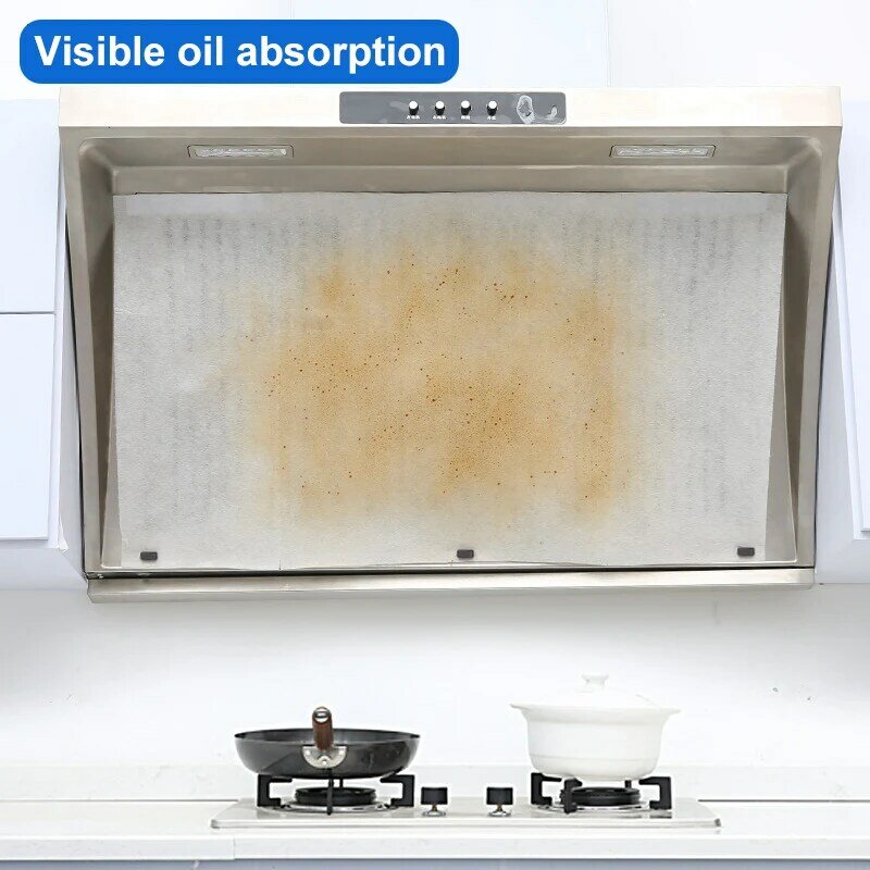 Кухонный масляный фильтр, нетканый абсорбирующий хлопковый фильтр для защиты от масла, 46 см x 5 м