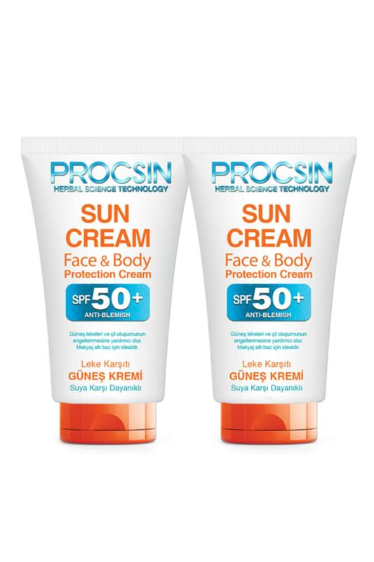 Procsın 2 pcs Summer Winter stain does not leave Fast Absorption Sunscreen 50 ML occasion pack