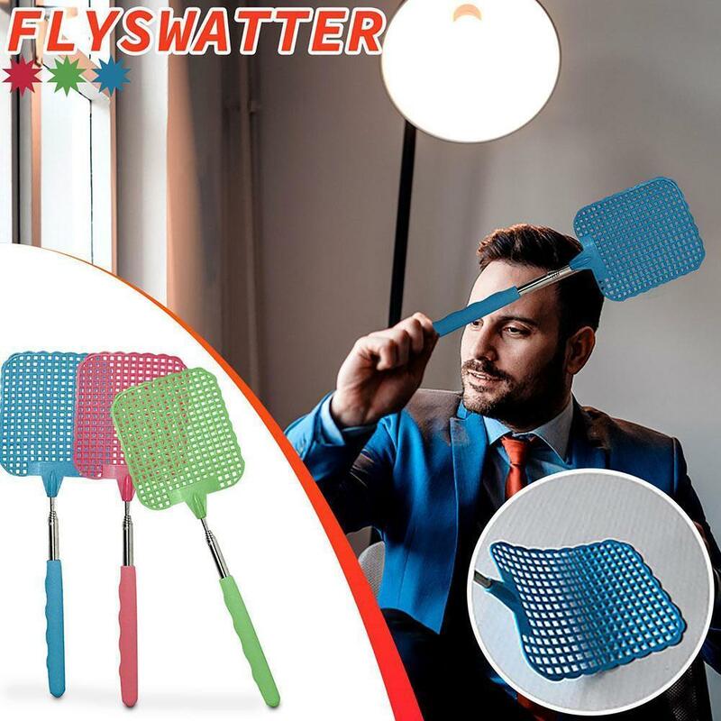 Fly Swatters Telescopic Extendable Fly Swatter Prevent Pest Mosquito Tool Flies Trap Retractable Swatter Garden Supplies