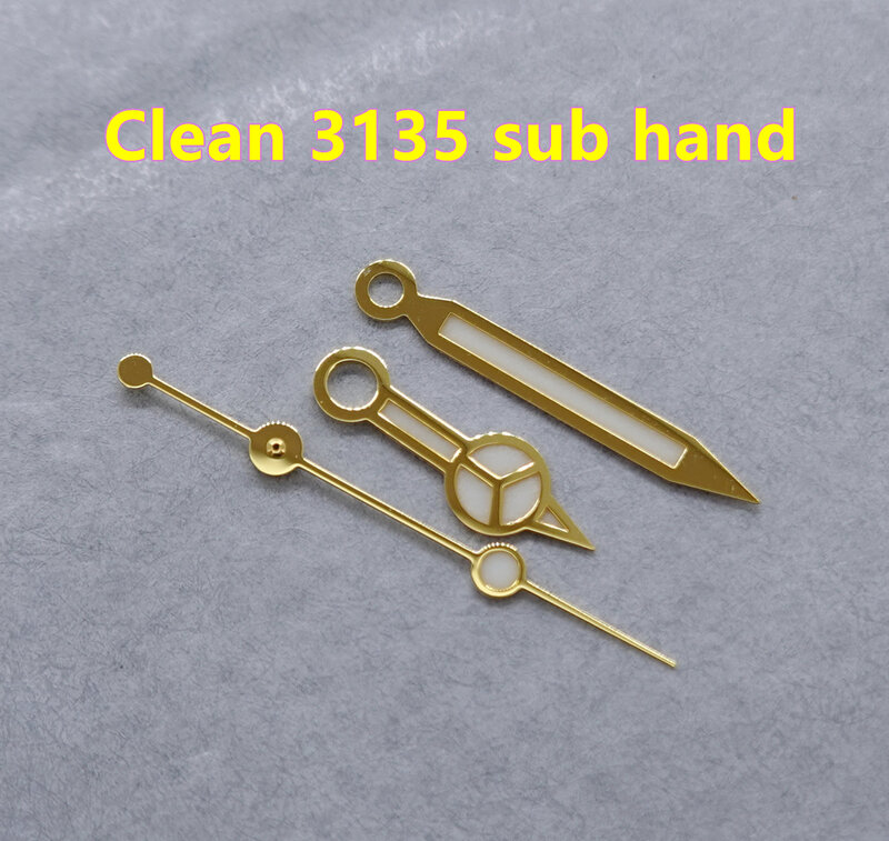 Best quality clean factory Watch hand parts gold Watch Hands SUB 3135 movement Blue Luminou 116613 116619 for 40mm