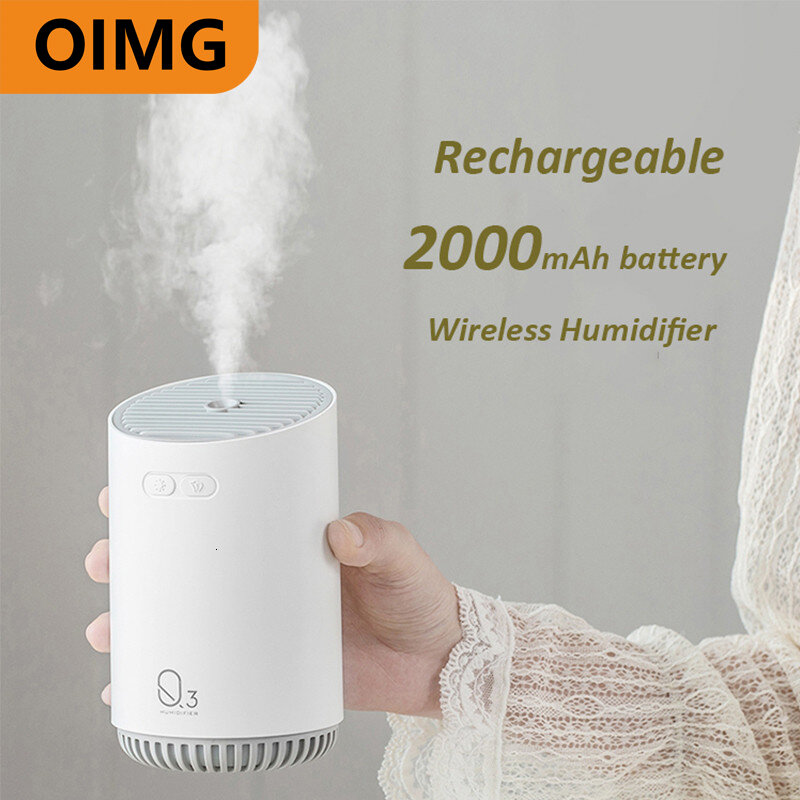 320ML Wireless Air Humidifier With 2000mAh Battery Cool Mist Ultrasonic Electric Essential Oil Diffusers Aromatherapy Diffuser