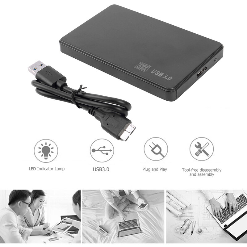 2,5 zoll HDD Fall SATA zu USB 3,0 Festplatte Gehäuse 5 Gbps 4TB SSD Box Sata zu USB 3,0 Festplatte Fall Optibay Caddy 2,5 Sata