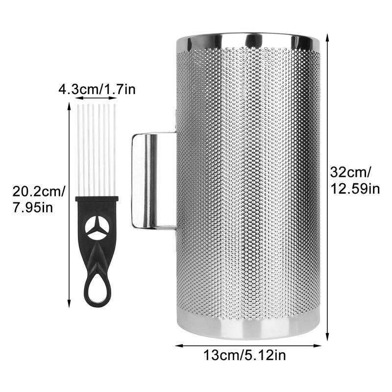 Agitateur Guiro PerSCH en acier inoxydable avec grattoir, shaker robuste, instruments de musique avec poignée coordonnante