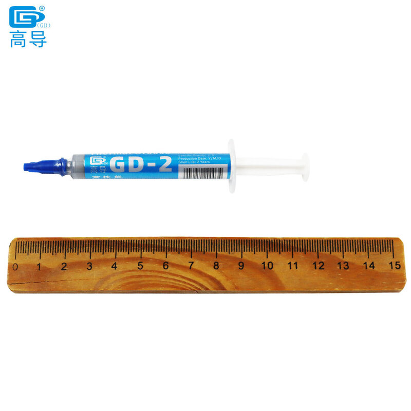 GD-2 Thermal Conductive Grease Paste Silicone Plaster Heat Sink Compound Net Weight 1/3/7/15/30/150 Grams for CPU GPU SY CN BA