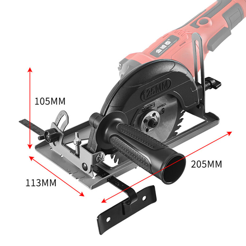 Quick Install Cutting Machine Slotting Base 45° Adjustable Cutting Depth Positioning Bracket for 100/115/125mm Angle Grinder