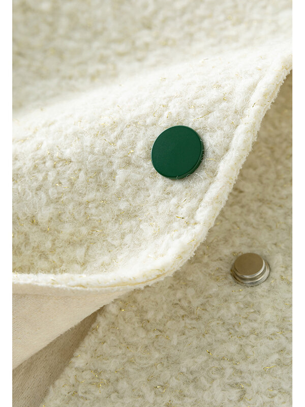 DUSHU-abrigo corto de lana de estilo informal para mujer, ropa de algodón y lana que combina con todo, otoño e invierno, 2022