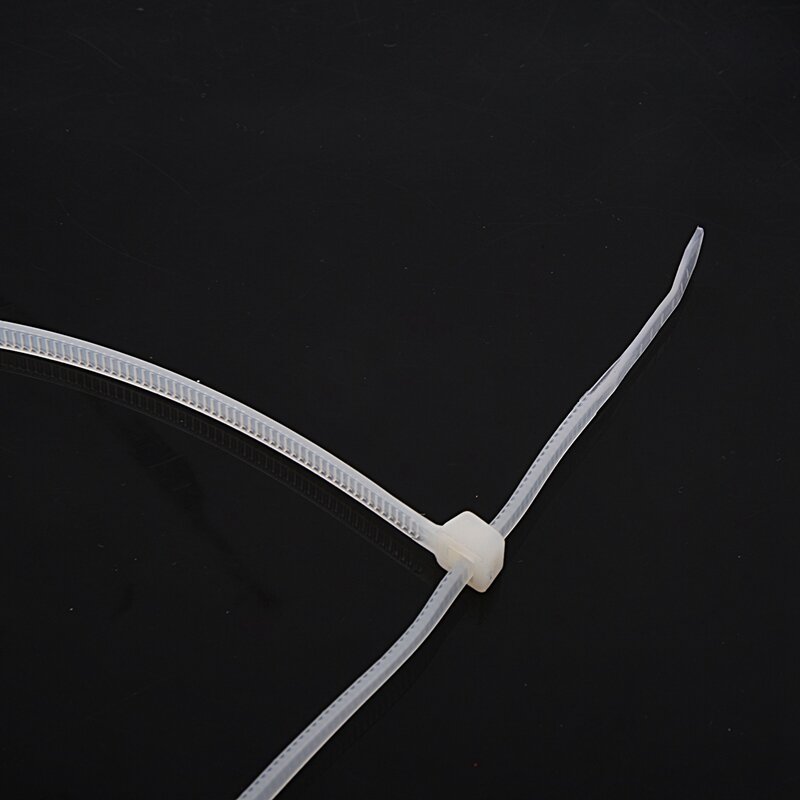 Laços de cabo envoltórios/laços de fecho de correr, branco 200 pces 400mm x5mm