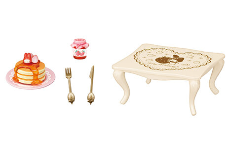ญี่ปุ่นลูกอมของเล่น Re-Ment Melodys Strawberry House Miniature Sanrios Dressing Room ของเล่นแคปซูล Gashapon เด็ก Play House
