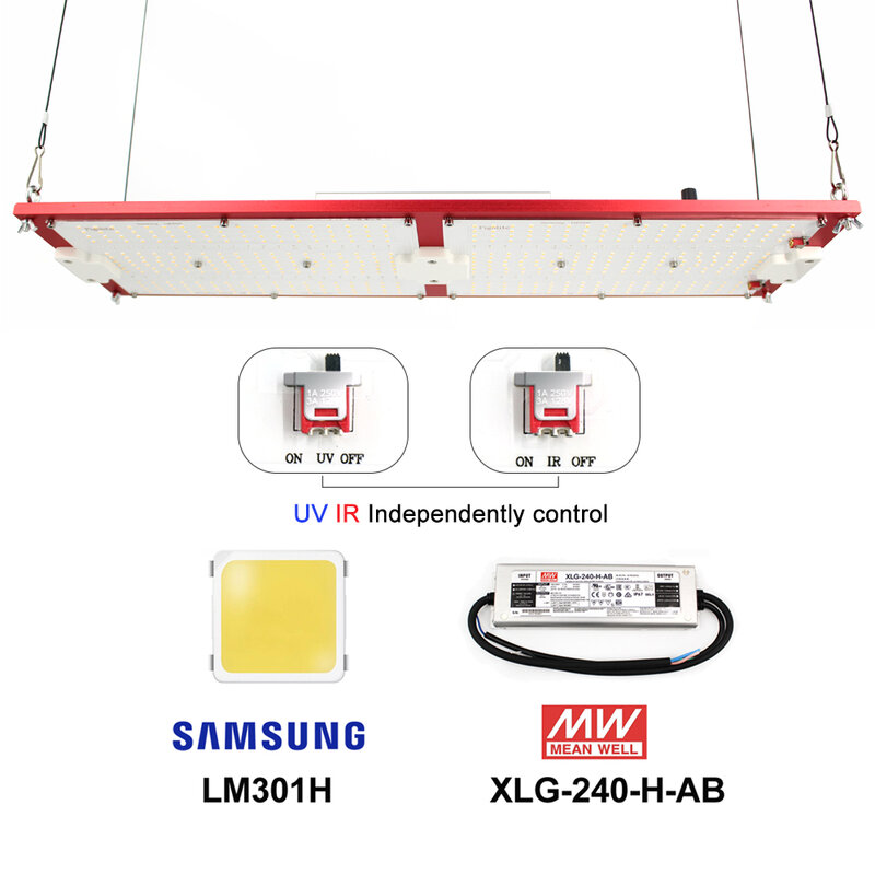 Panel de luz LED Samsung LM301H V5, 2023 W, 120W, controlador Meanwell para plantas, novedad de 240