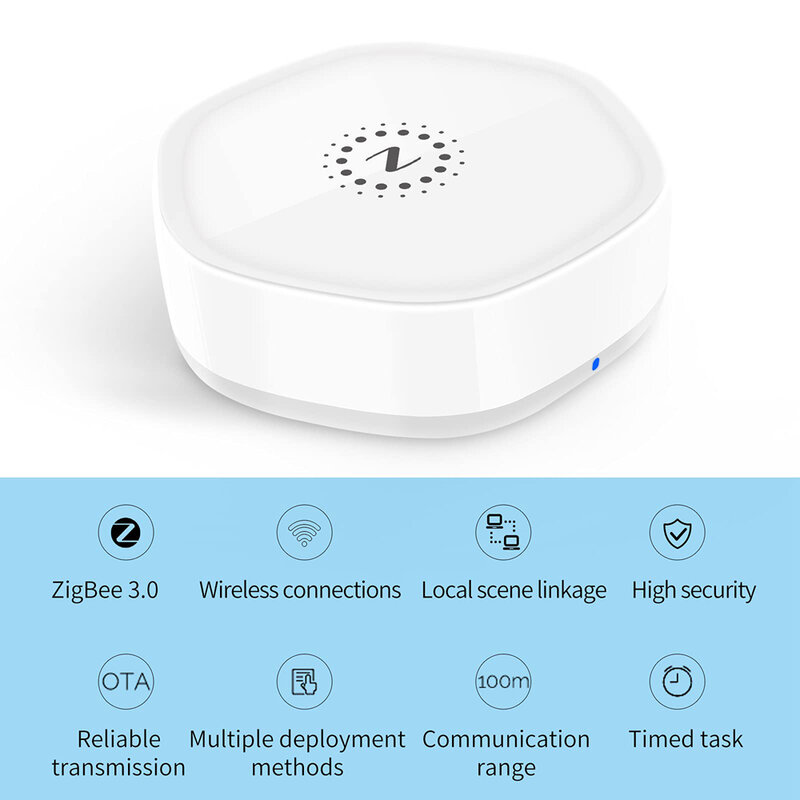 Tuya ZigBee3.0 Smart Gateway Hub Smart Home Bridge Smart Life Aplikasi Remote Control Nirkabel Bekerja dengan Alexa Google Home