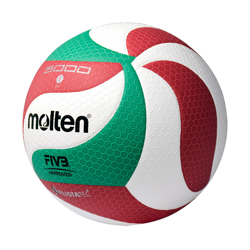 Pelota de voleibol profesional de cuero PU de alta calidad, pelota de voleibol de playa estándar para competición de entrenamiento en interiores y exteriores
