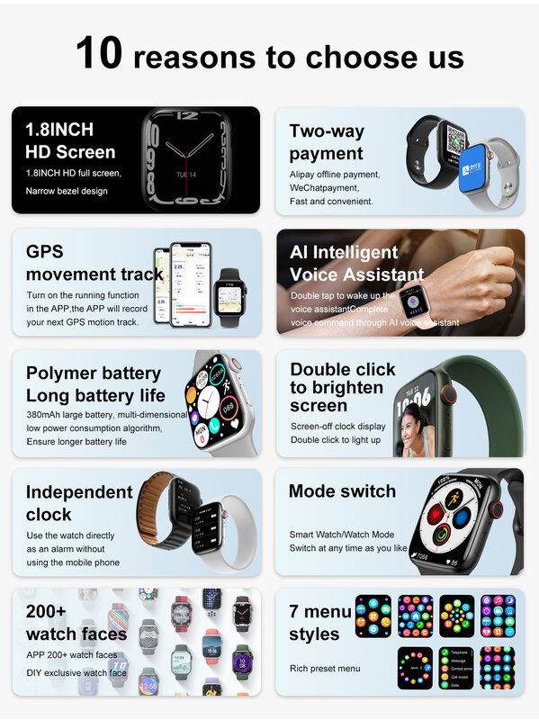 CZJW DT7 + inteligentny zegarek mężczyźni serii 7 Bluetooth połączenia NFC kobiety Smartwatch bezprzewodowa ładowarka PK Iwo13 W27 W37 Pro HW22 Fitness Tracke