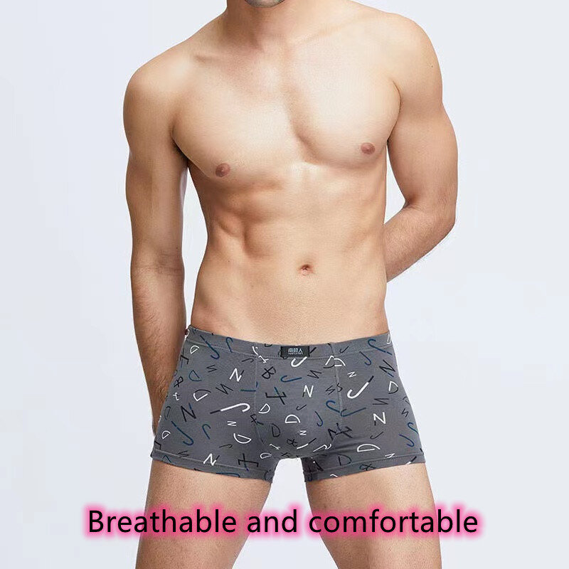 Ropa interior de algodón para hombre, Bóxer Sexy sin costuras, cómodo y transpirable, de gran tamaño, con personalidad