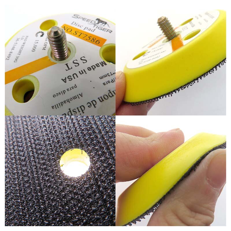 3 Inci 3 Lubang Back Up Polishing Pad 14-20T Thread Grinding Disc Abrasive Tools untuk Universal Grinder