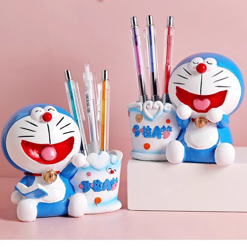 Doraemon – porte-stylo de bureau, dessin animé chaton bleu, cadeau d'anniversaire créatif pour étudiant, ornements