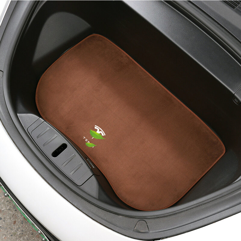 Für Tesla Modell 3 2022 Auto Zubehör Flanell Kissen Vorder Trunk Matten model3 2021 Lagerung Box Staub Schutz Pad Innen