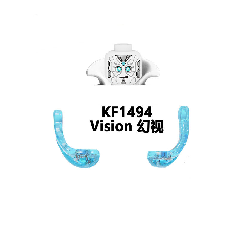 Bloques de construcción modelo KF6134 para niños, juguete de ladrillos para armar bruja escarlata, con visión de la serie Mini figura, ideal para regalo