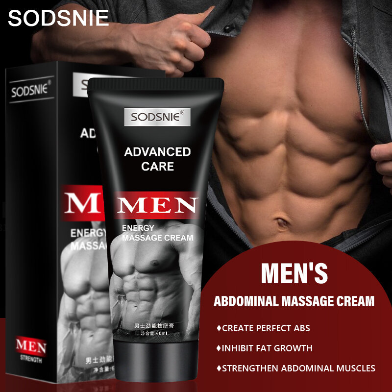男性用の非常に強力なマッスルクリーム,筋肉を引き締め,栄養を与え,保湿,減量クリーム,60ml