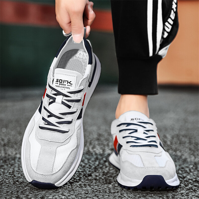 Men Sneakers Mens Casual Lace Up Breathable Shoes Tenis Brand Designer Shoes Trend Running Jogging Shoes Male Vulcanized Shoes