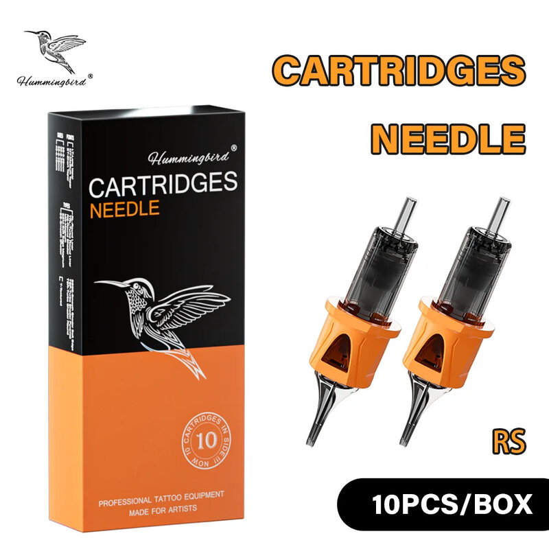 HUMMINGBIRD Silicone Tattoo Cartridge Needles RS 10pcs Premium 316L Stainless Steel Agulhas De Tatuagem for PMU Machine