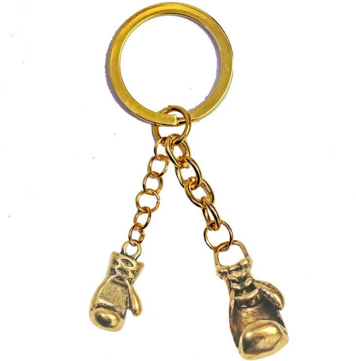 Fashion Boxing Gloves Pendant Boxer Sports Keychain DIY Men's Fighting Jewelry Car Keychain Ring Gift Souvenir Wholesale