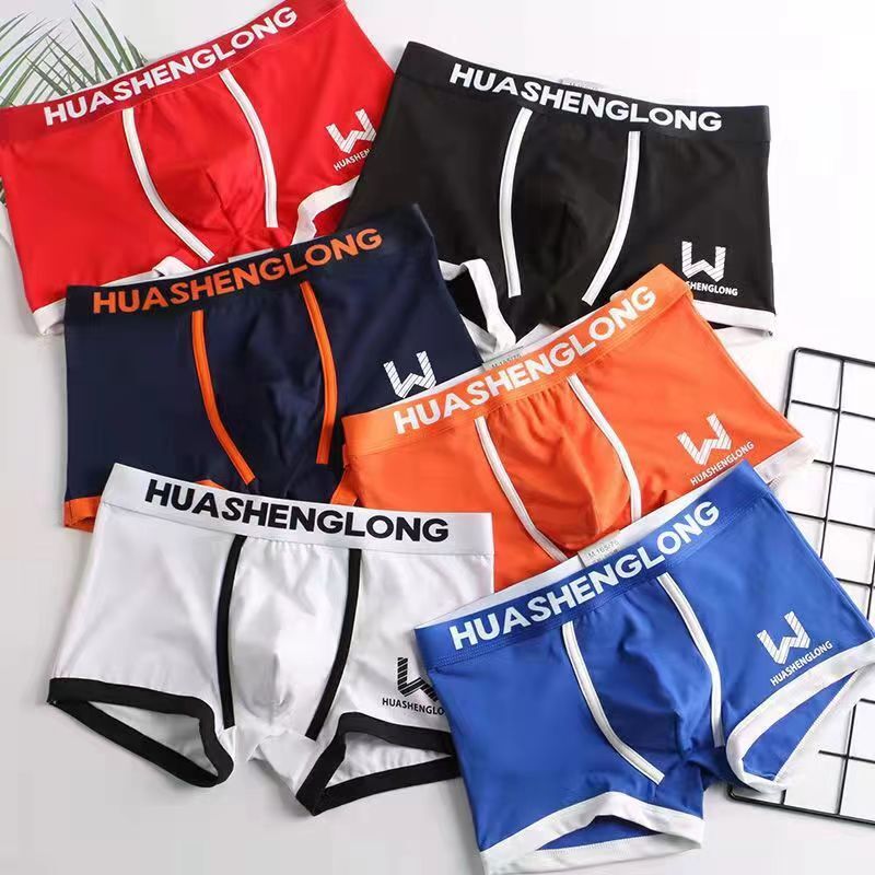 Boxer en coton pour hommes, sous-vêtements de sport Sexy, couleur unie, tendance, respirant, grande taille, taille moyenne, nouvelle collection