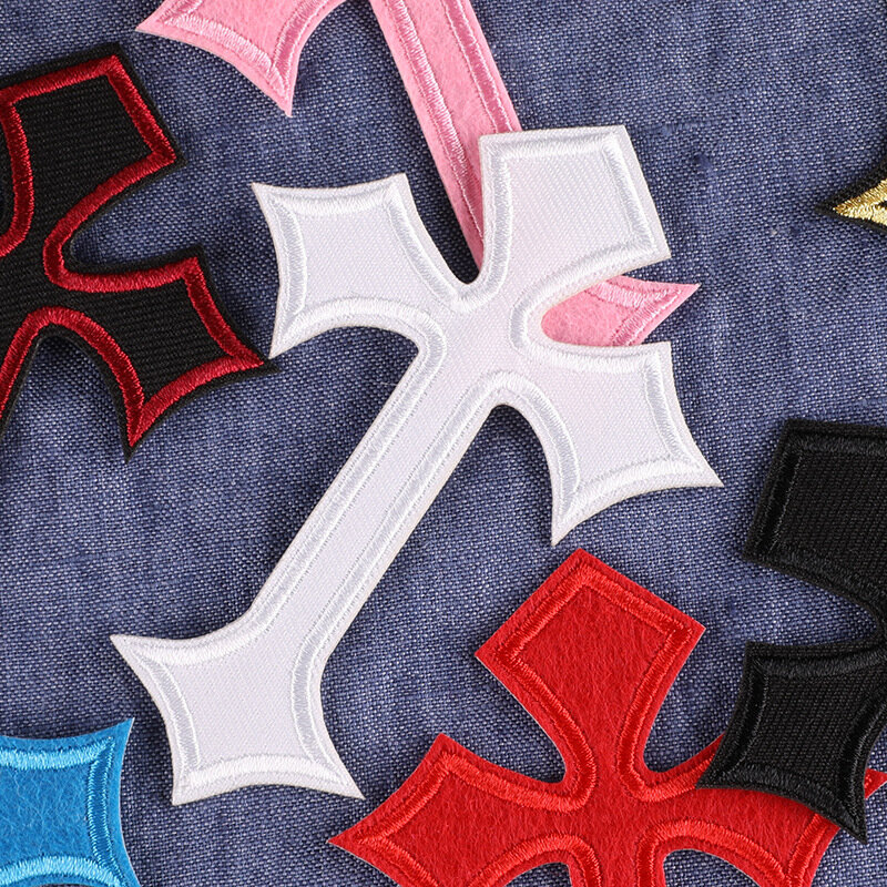 5Pcs Fashion cross Ironing Embroidered patches cartoon Motif game BX Clothes Pants Hat T-shirt  Applique embroidery accessory