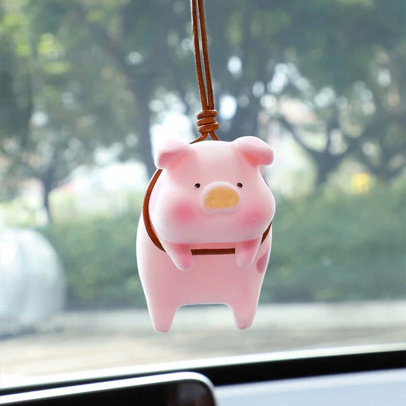 Подвеска для зеркала заднего вида, автомобильный аксессуар в виде милой свиньи, подарок на день рождения