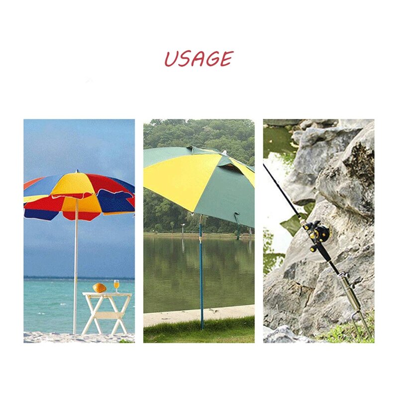 2 pçs praia guarda-chuva carrinho de pesca jardim gramado pátio guarda-sol âncora à terra pico titular guarda-chuva varas de pesca ferramenta