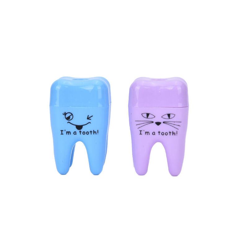 Engraçado 3 pçs/lote bonito dente dentes apontador de lápis escola criança crianças favorito estacionária clínica dental presente lápis faca