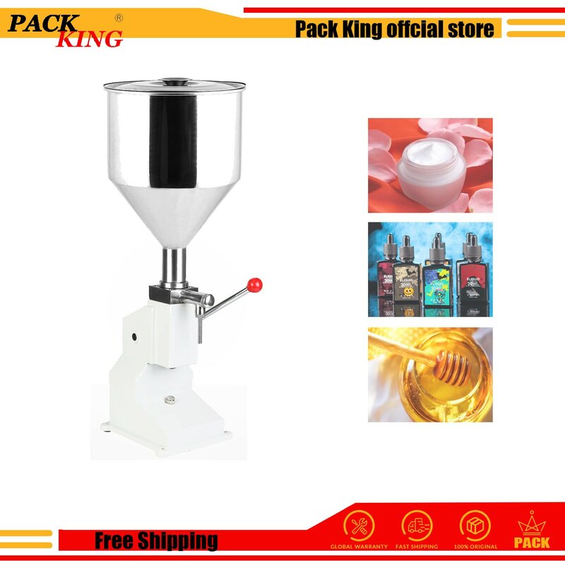 A03 Manual Filling Machine Hand Press Filler Shampoo Cream Cosmetic Liquid Paste Oil Sauce Juice Lotion E-juice Filler 5~50ml