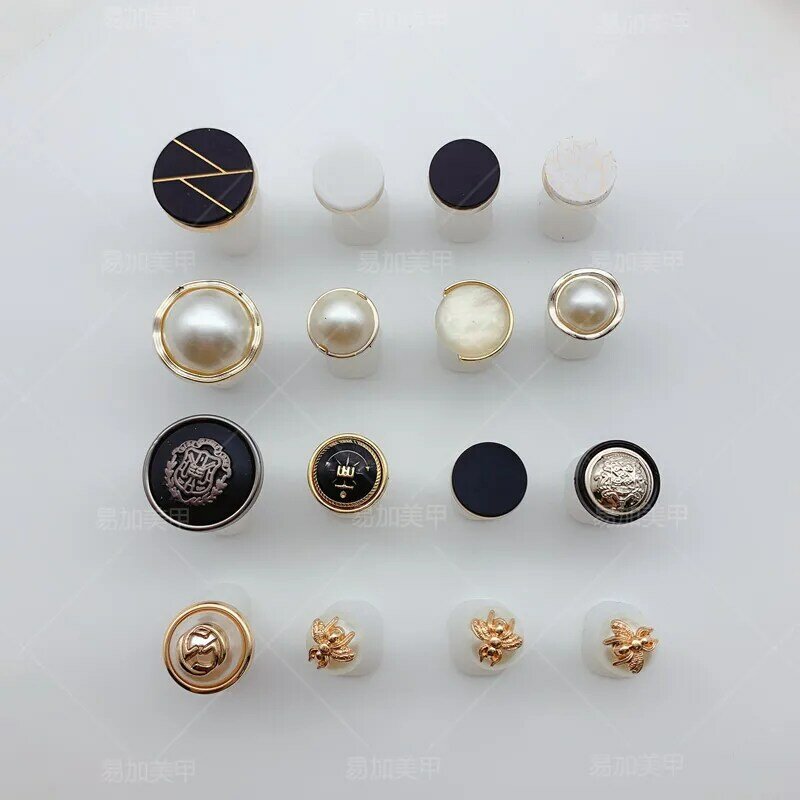 Separador de uñas de los pies de silicona para salón de manicura y pedicura, diseño de perlas encantadoras, 8 piezas