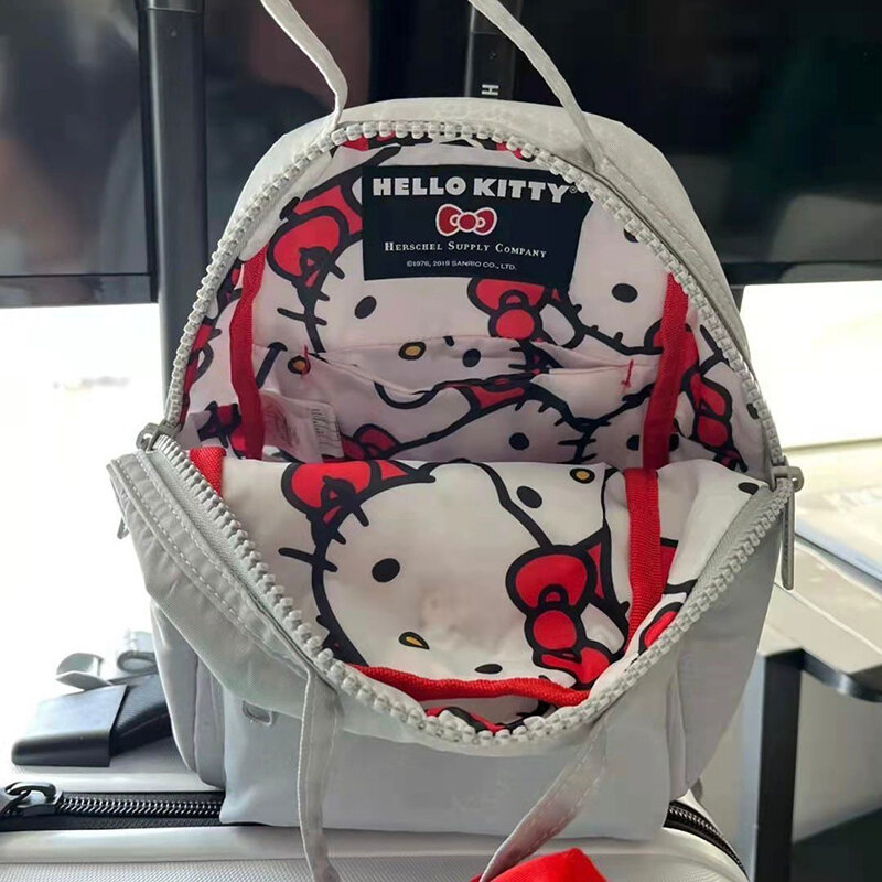 Novo dos desenhos animados olá kitty mochila kawaii sanrio senhora saco bonito menina campus mochila grande capacidade saco de escola mochila para computador portátil