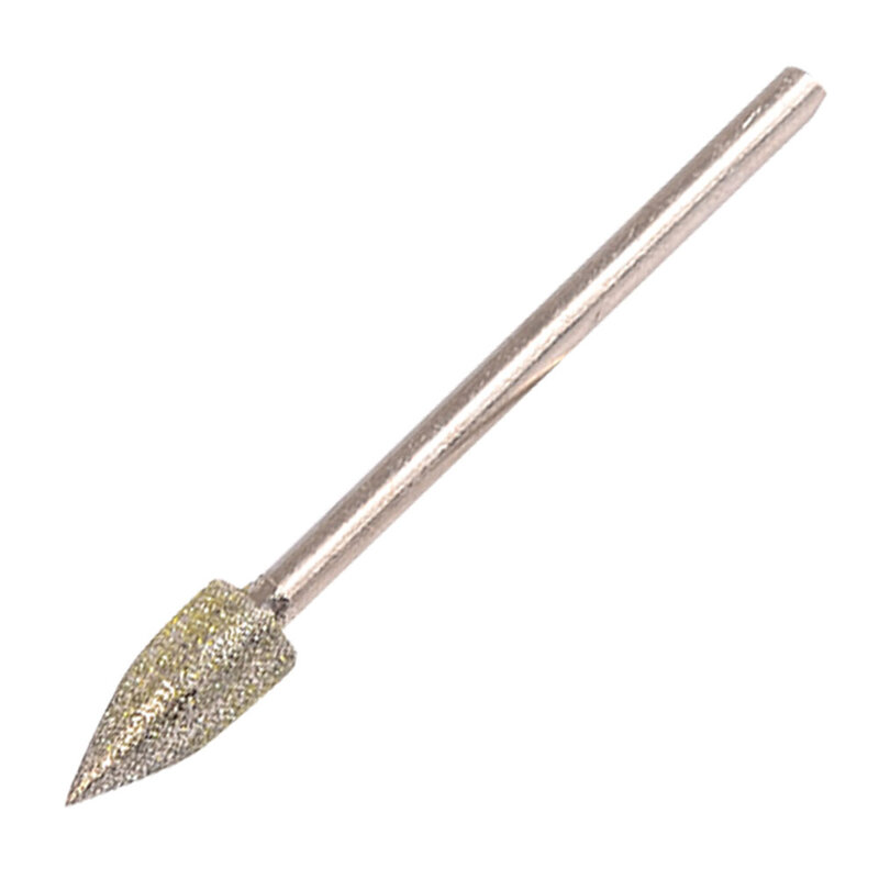 10Pcs J Needle-Bullet Diamond Grinding Head Mounted Point Bit Burr Polishing Abrasive Tools for Stone Jade Peeling Carving 1-6mm