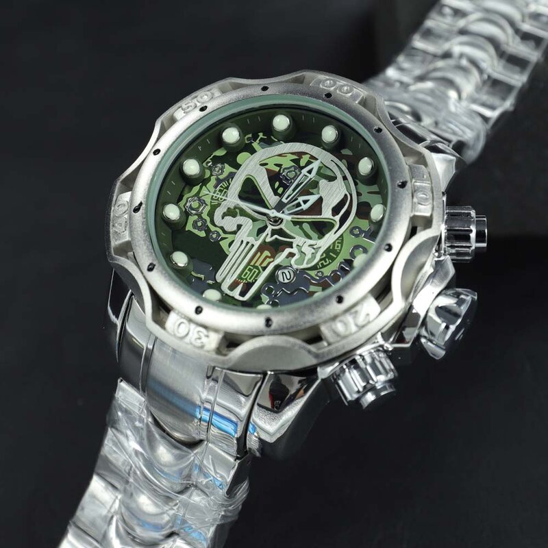 Непобежденные оригинальные мужские наручные часы AAA с резервным болтом Zeus, мужские наручные часы из нержавеющей стали с крупным циферблато...
