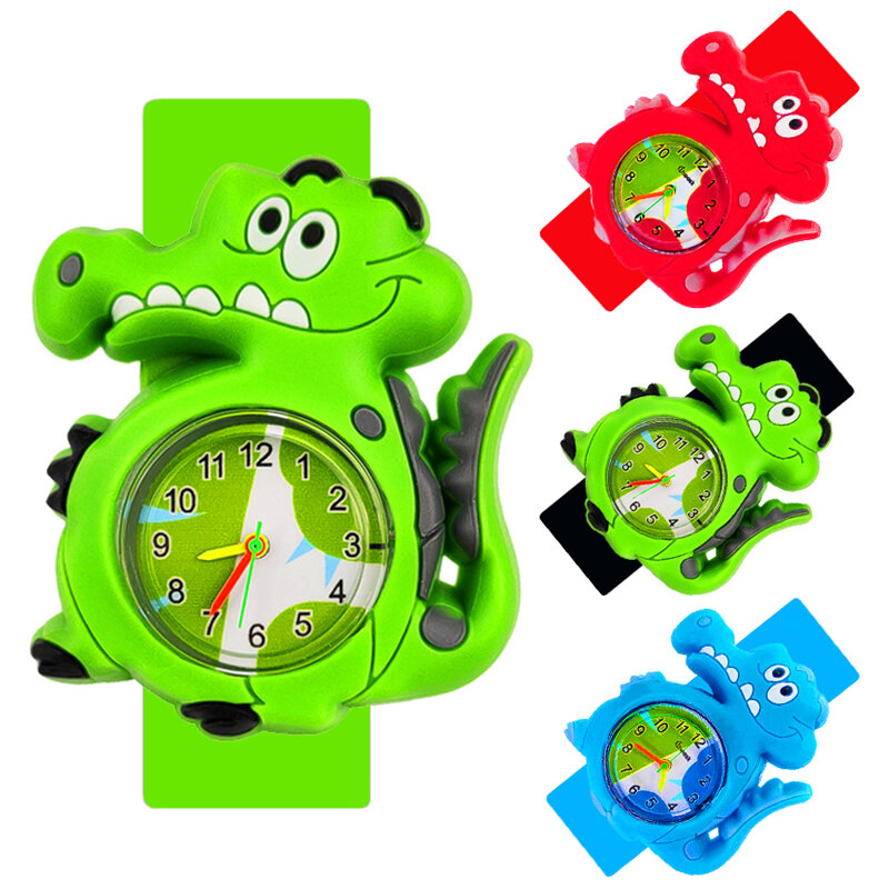 Relógio infantil para meninos e meninas, com desenhos de crocodilo, toe macaco, preço baixo, venda por atacado
